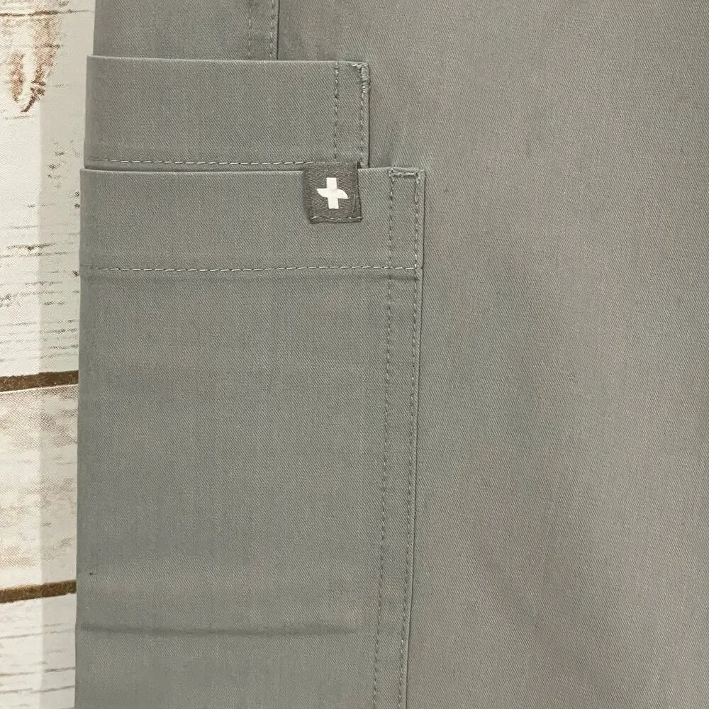 Figs Men's Axim Cargo Scrub Pants - Gray - Small